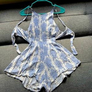 Blue and white Romper